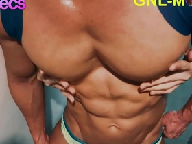 Nipple play with an Asian hunk with great physique.