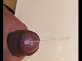 Young Asian twinks bathroom twerking scene turns into a steamy solo performance.