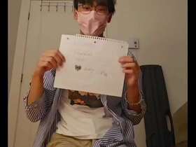 Young Asian boys femboy journey continues with a hot cumshot scene