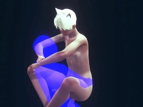 Beautiful Yaoi Femboy Neko in hardcore sex scene in anime porn