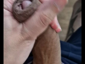 Solo performance of a Brazilian amateur with a juiced up cock