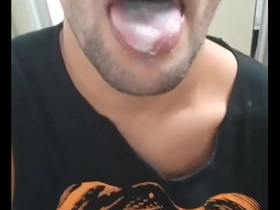 Skinny guy gets his first big dick experience in the bathroom