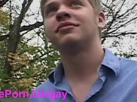 Three gay men having sex with each other