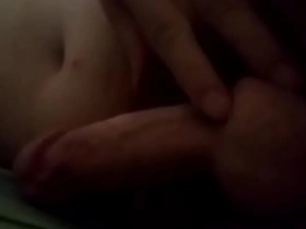 Masturbating alone at night.