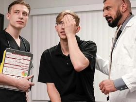 Gay doctor has his wildest fantasy with hot patient in the examination room.