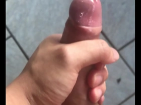 Gay Asian mans intense orgasm