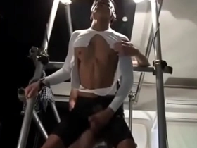 Gay club scene with bareback and cum action with an Asian playboy.