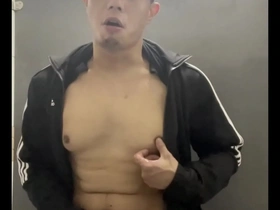 Gay man masturbates and shows off his body