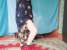 CrossdresserKitty in MILF dress, hot gay video