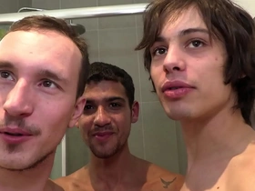 Hot gay guys in anal orgy fun