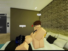 Roblox sex adventure with a submissive demon boy follower