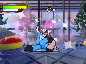Gay hentai game continues with a ninja surprise gangbang scene.