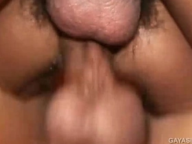 Three guys have fun with Asian twink in kinky piss and cock action