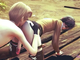 Japanese gay porn with Eren and his best friend in a Yaoi Femboy adventure