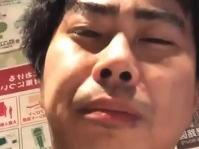Japanese geyboy with small tits vomits during sex act