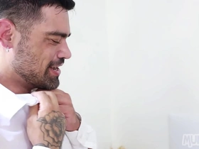 Gay couple’s last moments before the wedding and a threesome surprise