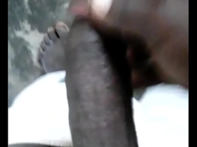 Public solo pleasure with a big dick